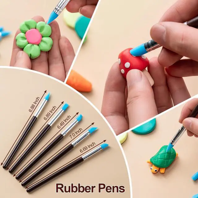 Alt view image 4 of 7 - 27 Pcs Polymer Clay Sculpting Tools Kit for Adults, Red
