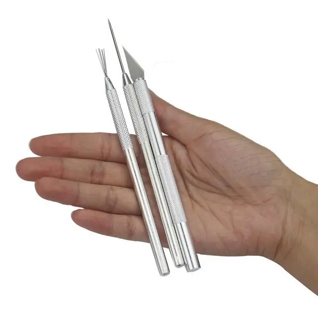 Alt view image 3 of 7 - 3 in 1 Clay Needle Tools Sculpting Ceramics Pottery Carving Tools for Model Clay Supplies, Ceramic & Pottery Tools Includes Sculpture Feather Pin Carving Knife Needle Texture Tools,
