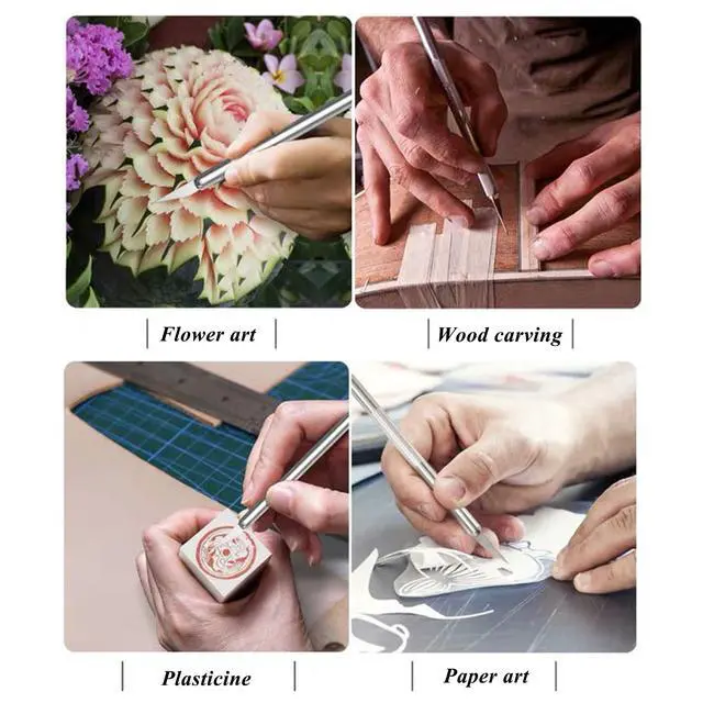 Alt view image 7 of 7 - 3 in 1 Clay Needle Tools Sculpting Ceramics Pottery Carving Tools for Model Clay Supplies, Ceramic & Pottery Tools Includes Sculpture Feather Pin Carving Knife Needle Texture Tools,