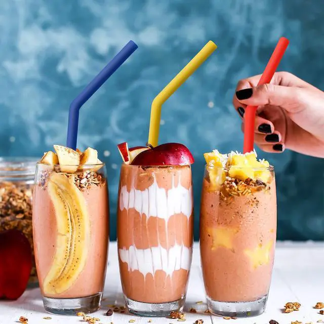 Alt view image 5 of 7 - Reusable Silicone Straws, Long Flexible Silicone Drinking Straws with Cleaning Brushes for 30 oz Tumblers - 10 Pieces - BPA-Free - No Rubber Taste