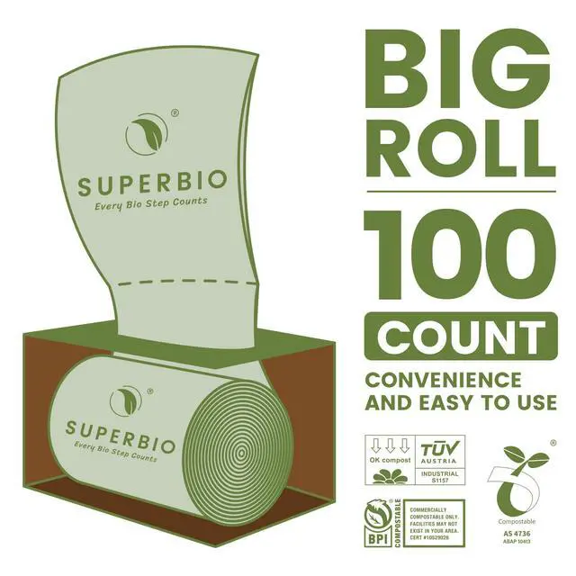 Alt view image 3 of 7 - 2.6 Gallon Compostable Food Waste Bags, 100 Count, 1 Pack
