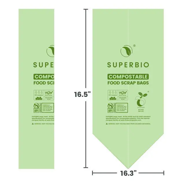 Alt view image 5 of 7 - 2.6 Gallon Compostable Food Waste Bags, 100 Count, 1 Pack