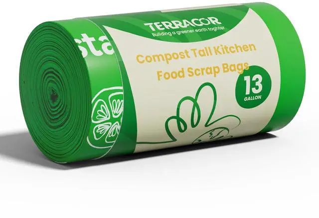 Main image of 13 Gallon Compostable Trash Bags, 40 Bags Compost Bags for Countertop Bin, Camping Toilet Bags for Portable Toilet, BPI Certified and Meet The ASTM D6400 Standard