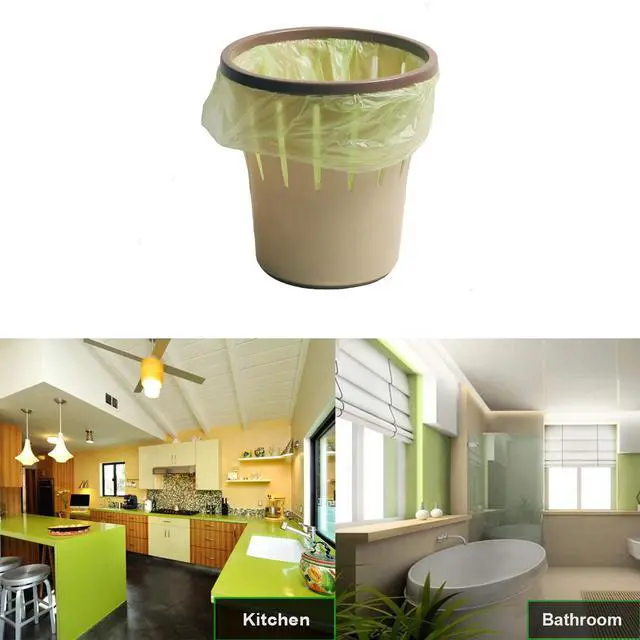 Alt view image 6 of 7 - Trash Bags Biodegradable,4-6 Gallon Trash bags Recycling & Degradable Garbage Bags Compostable Bags Strong Rubbish Bags Wastebasket Liners Bags for Kitchen Bathroom Office Car(100 Counts,Green)