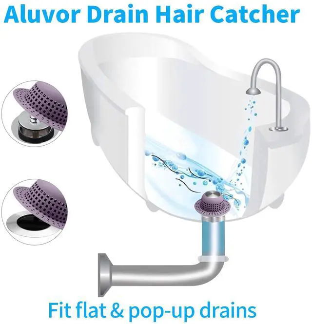 Alt view image 3 of 6 - Shower Drain Hair Catcher Bathtub Drain Cover Sink Drain Protector