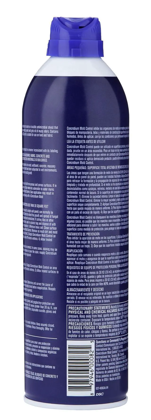 Alt view image 5 of 5 - Mold Control Aerosol, 14.1 oz Eliminates & Prevents Mold EPA Registered, Bleach-Free, Odorless, VOC-Free For Indoor & Outdoor Surfaces, Mid-Sized Jobs, and Hard-to-Reach Areas