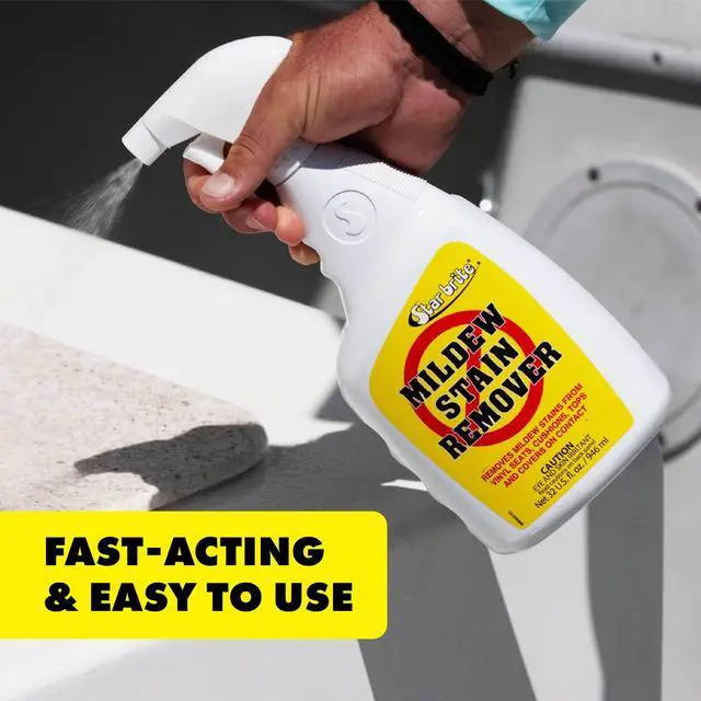 Alt view image 4 of 6 - Professional-Grade Mildew & Mold Stain Remover + Cleaner - Instant Contact Stain Removal, Ideal for Marine & Outdoor Upholstery