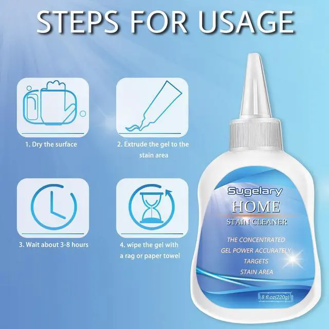 Alt view image 4 of 6 - Mold Stain Cleaning Gel, 8 fl oz All Purpose Home Stain Cleaner for Washing Machine Gasket, Grout, Caulk, Shower, Sink, and Bathroom Surfaces
