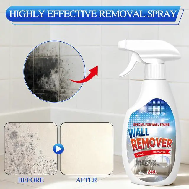 Alt view image 2 of 7 - Highly Effective Removal Spray,Wall Cleaner Spray,Multi-Surface Cleaning Solution,For Wood,Tile,Fabric,Bathrooms,Kitchens,Long-Term Protection