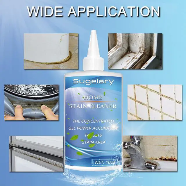 Alt view image 3 of 6 - Mold Stain Cleaning Gel, Washing Machine Cleaner for Front Loader Seal, All-Purpose Gel for Bathroom Grout, Sink, Shower, Caulk, Front Load Washer Cleaning Solution-10 fl oz