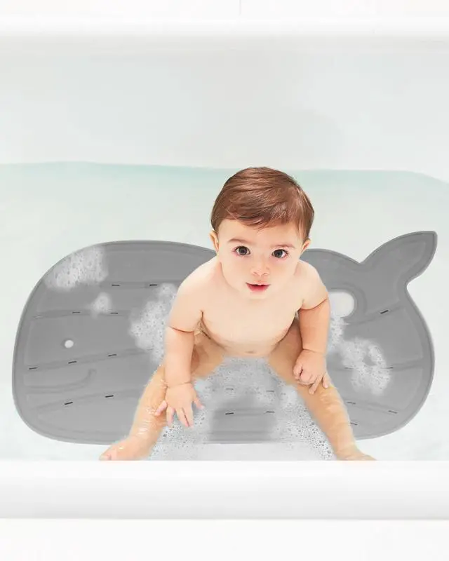 Alt view image 2 of 7 - Non-Slip Baby Bath Mat, Moby, Grey