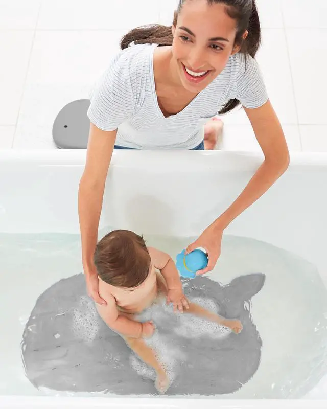 Alt view image 4 of 7 - Non-Slip Baby Bath Mat, Moby, Grey