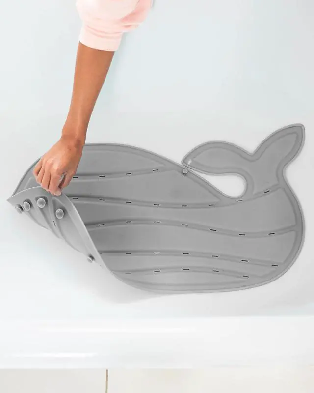Alt view image 6 of 7 - Non-Slip Baby Bath Mat, Moby, Grey
