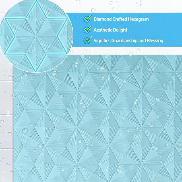 Alt view image 2 of 7 - Non Slip Bathtub Mat for Bath Tub Shower - 241 Vacuum Suction Cups