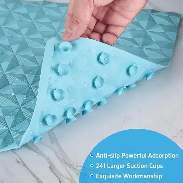 Alt view image 3 of 7 - Non Slip Bathtub Mat for Bath Tub Shower - 241 Vacuum Suction Cups