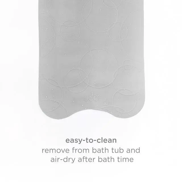 Alt view image 7 of 7 - Cushioned Non-Slip Bath Mat for Baby, Powerful Suction Cups, Baby Bathtub Time Essentials, Gray