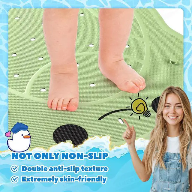 Alt view image 4 of 7 - Kids Bathtub Mat Non Slip, Soft Rubber Shower Mat for Toddler