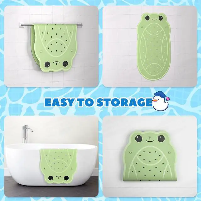 Alt view image 7 of 7 - Kids Bathtub Mat Non Slip, Soft Rubber Shower Mat for Toddler