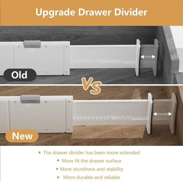 Alt view image 5 of 7 - Upgrade Adjustable Drawer Divider Organizer(2.8 * 11.7-18.5")