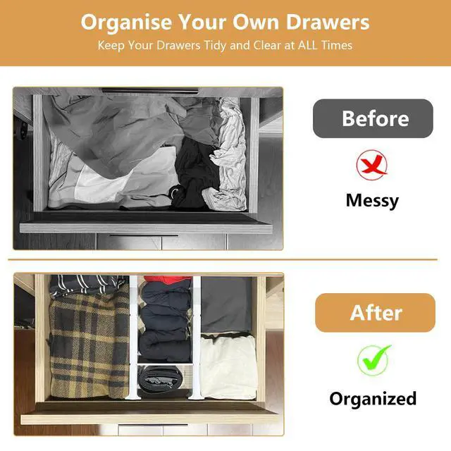 Alt view image 6 of 7 - Upgrade Adjustable Drawer Divider Organizer(2.8 * 11.7-18.5")
