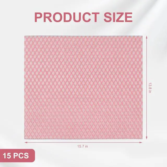 Alt view image 2 of 7 - 15 Pcs Disposable Dish Cloths, Kitchen Cleaning Cloths, Blue, 13.8x15.7 in