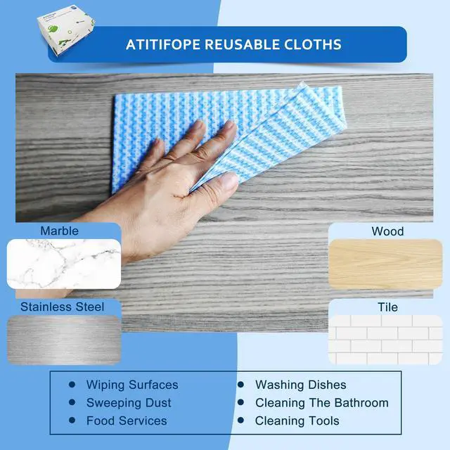 Alt view image 4 of 5 - Reusable Cleaning Cloths,50 Count,Thickened Heavy Duty Wipes