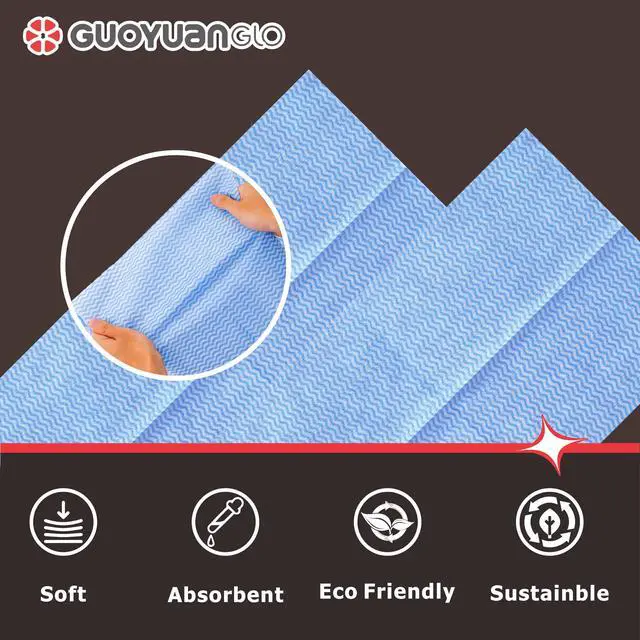 Alt view image 3 of 7 - Disposable Dish Cloths Disposable Cleaning Towels Heavy Duty Reusable Cleaning Cloths Dish Rags for Kitchen,11.8 x 21 inches - 50 Counts/Pack,Blue