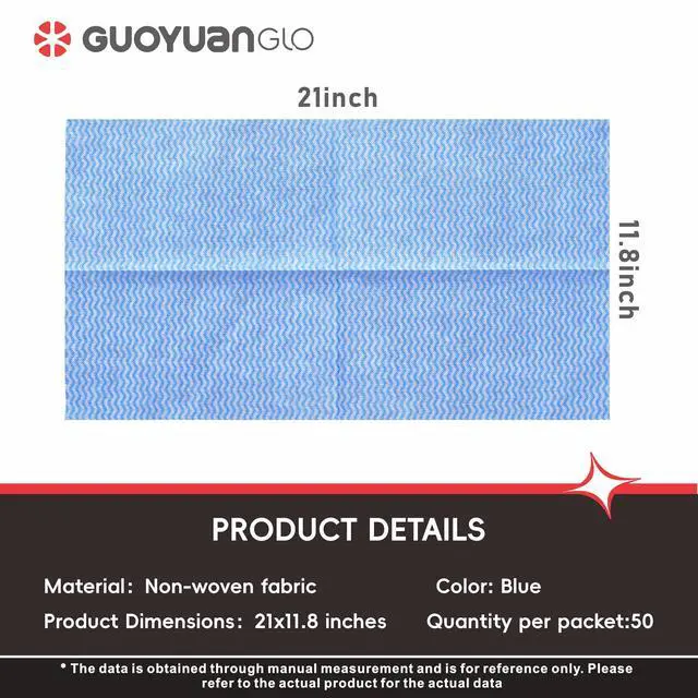 Alt view image 2 of 7 - Disposable Dish Cloths Disposable Cleaning Towels Heavy Duty Reusable Cleaning Cloths Dish Rags for Kitchen,11.8 x 21 inches - 50 Counts/Pack,Blue