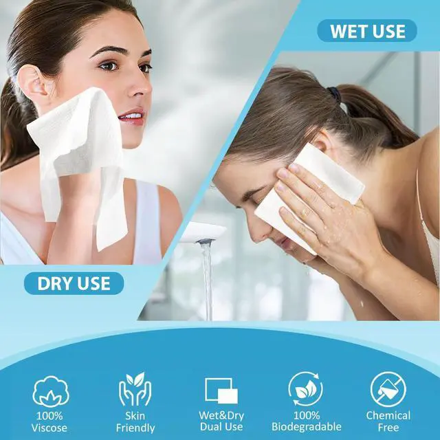 Alt view image 2 of 7 - Face Towels, XL Disposable Face Towelette Ultra Soft & Absorbent