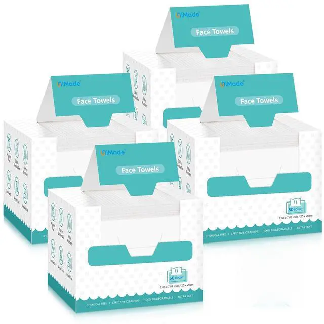 Main image of Face Towels, 200 Count Disposable Face Towelette