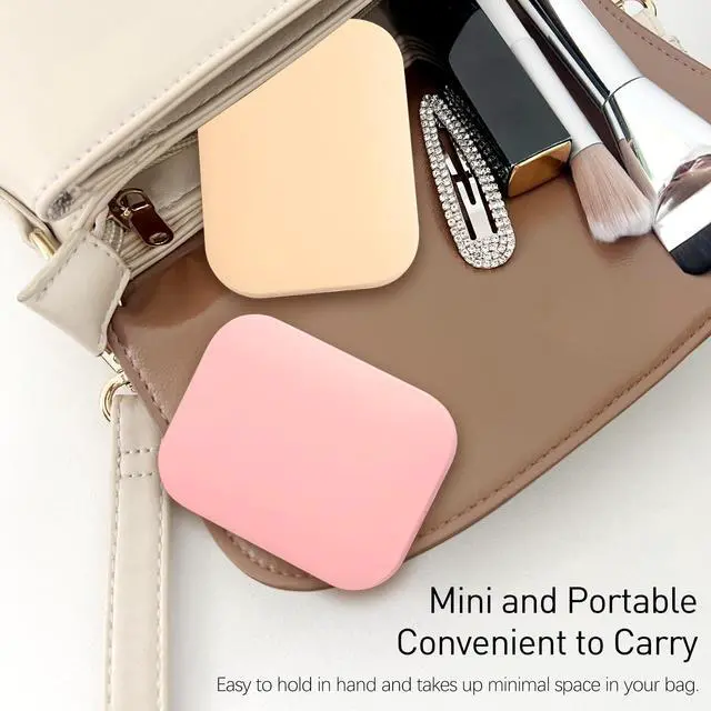 Alt view image 6 of 7 - Folding Compact Pocket Mirror and Comb Set, Creative Kawaii Customized Portable Makeup Mirror, Ideal for Kids and Travel, Pink+green+yellow, J5051