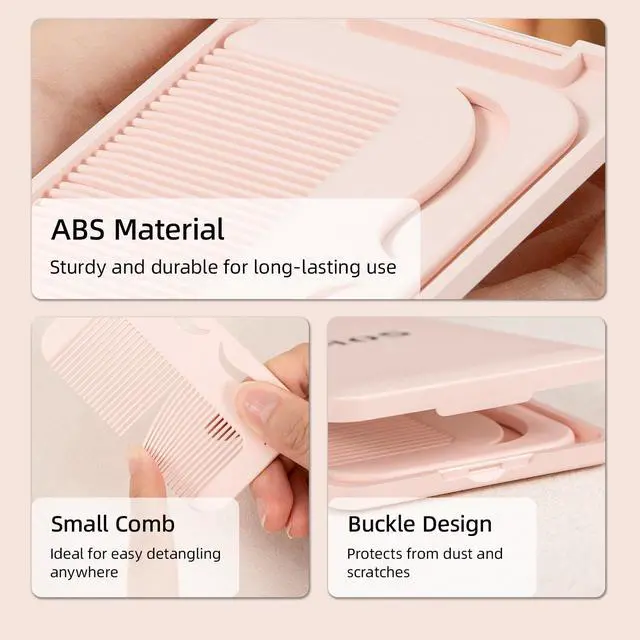 Alt view image 6 of 7 - Folding Mirror with Comb, Pocket Makeup Mirror for Women and Kid Girls