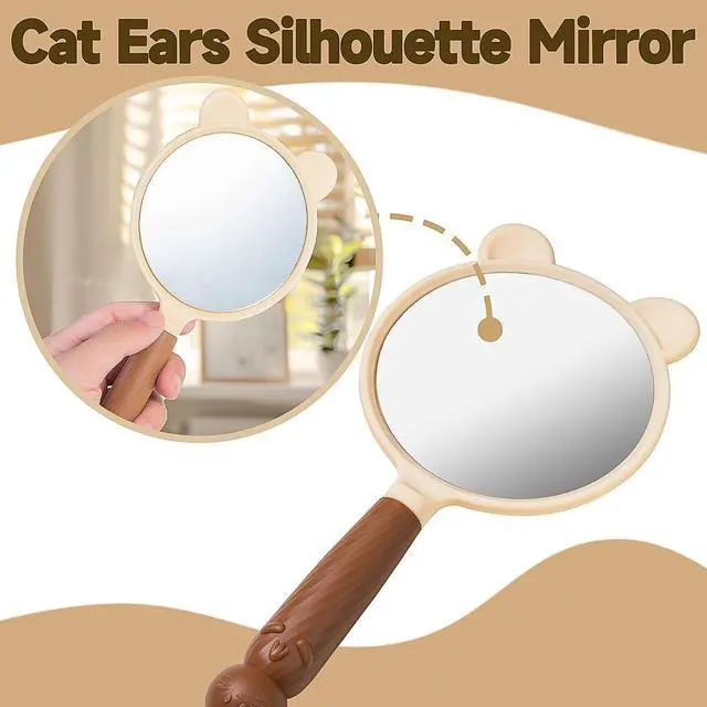Alt view image 6 of 7 - 1 Set 5 Pcs Hair Brush and Comb Set for Girls, Mirror Comb Set for Girl, Hair Comb Set,Brush Set, Girl Hair Comb, Girl Mirror Set, Brush Set for Girls Sisters, A Portable Pocket Hair Brush with Mirror