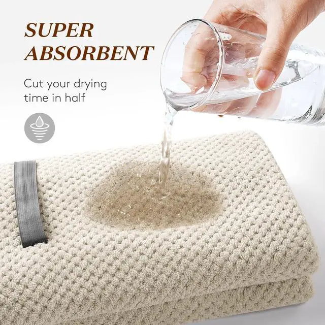 Alt view image 6 of 7 - Large Microfiber Hair Towel Wrap for Women, 26" X 40" Super Absorbent