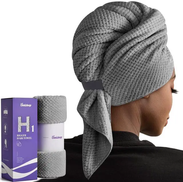 Main image of Extra Large Microfiber Hair Towel, Ultra Absorbent, Super Soft