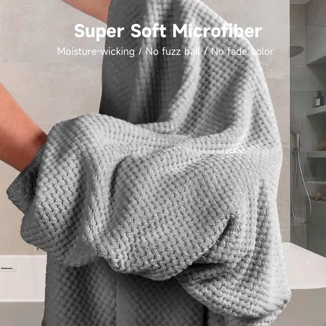 Alt view image 4 of 6 - Extra Large Microfiber Hair Towel, Ultra Absorbent, Super Soft