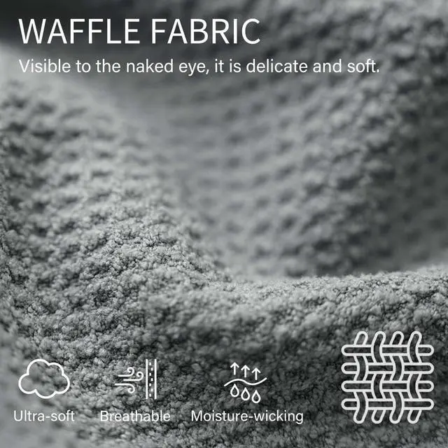 Alt view image 4 of 7 - 2 Pack Waffle Microfiber Hair Towel Wraps for Women, 32 x 11 in