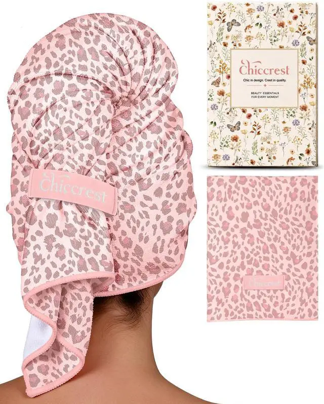 Main image of Cute Oversized XL Microfiber Hair Towel Wrap for Women & Girls