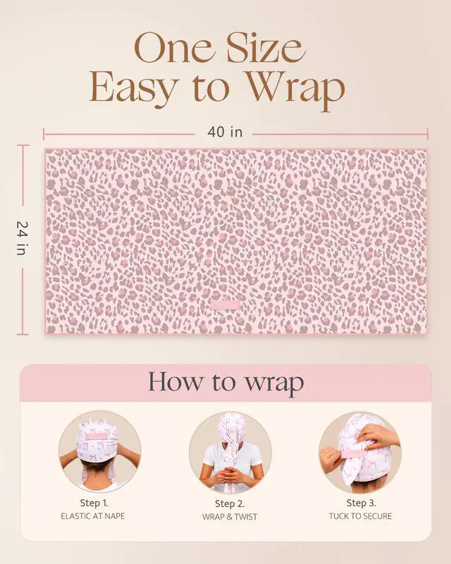 Alt view image 5 of 6 - Cute Oversized XL Microfiber Hair Towel Wrap for Women & Girls