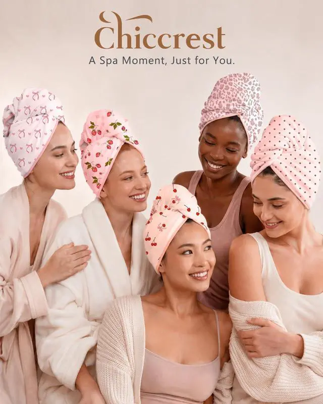 Alt view image 6 of 6 - Cute Oversized XL Microfiber Hair Towel Wrap for Women & Girls