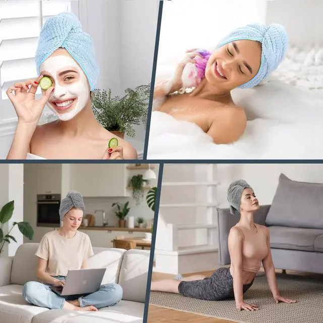 Alt view image 6 of 7 - 2 Pack Microfiber Hair Towel 41 x 24 inch Soft, Absorbent, Fast Dry