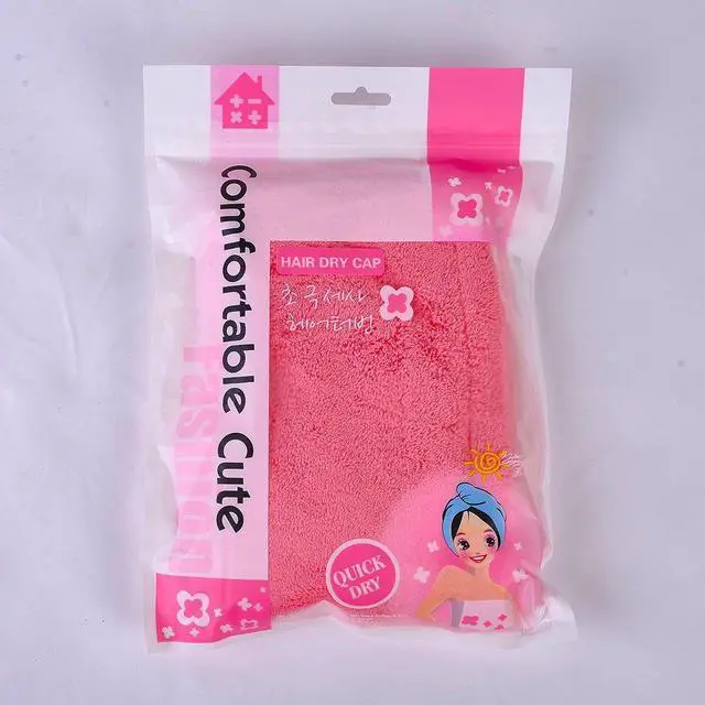 Alt view image 6 of 7 - Microfiber Hair Drying Towel Ultra Absorbent Twist Hair Turban Drying Cap Hair Wrap (Rose)