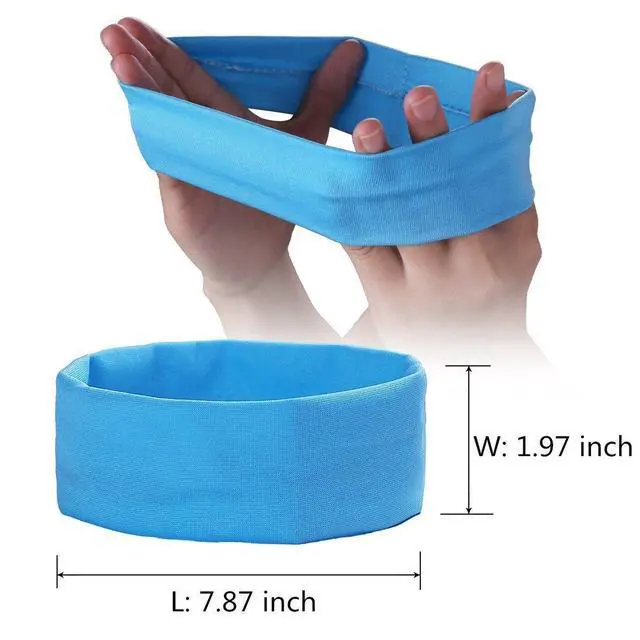 Alt view image 4 of 5 - 14pcs Mixed Colors Yoga Sports Headbands for Women - Soft Elastic Stretch Girls Athletic Headbands