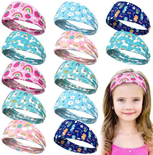 Main image of 6 Pcs Wide Headbands Unicorn Elastic Non Slip for Girls,Novelty