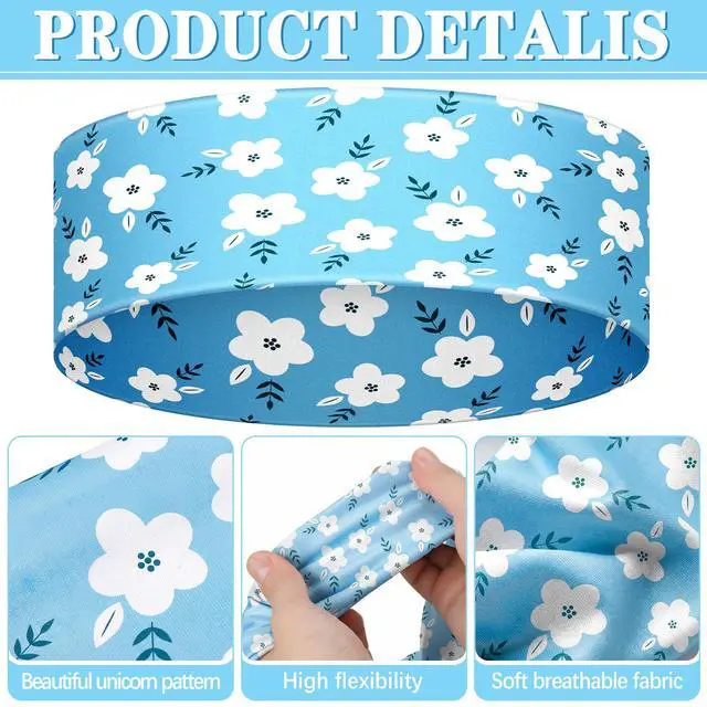 Alt view image 3 of 7 - 6 Pcs Wide Headbands Unicorn Elastic Non Slip for Girls,Novelty