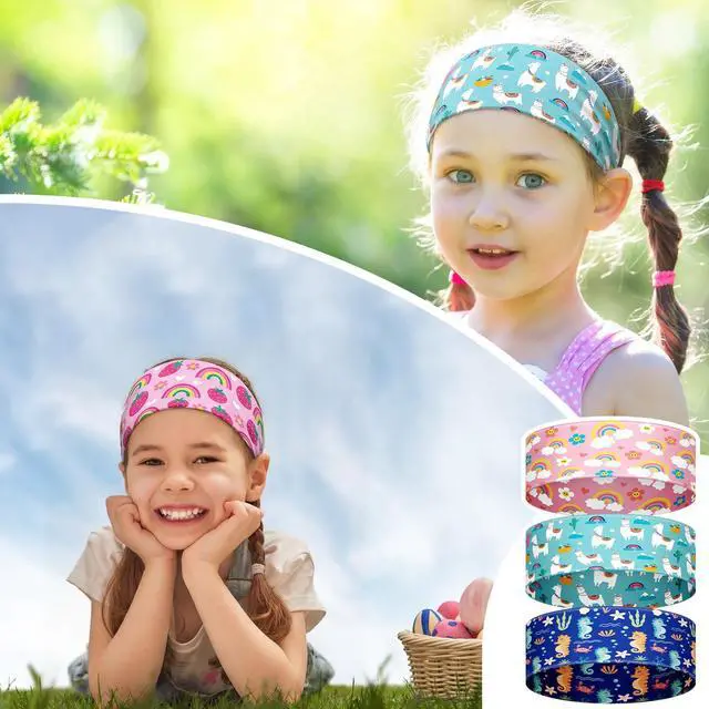 Alt view image 6 of 7 - 6 Pcs Wide Headbands Unicorn Elastic Non Slip for Girls,Novelty
