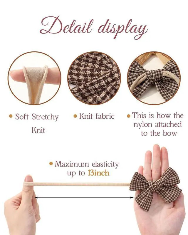 Alt view image 2 of 7 - 10PCS Baby Girls Headbands Hair Bows