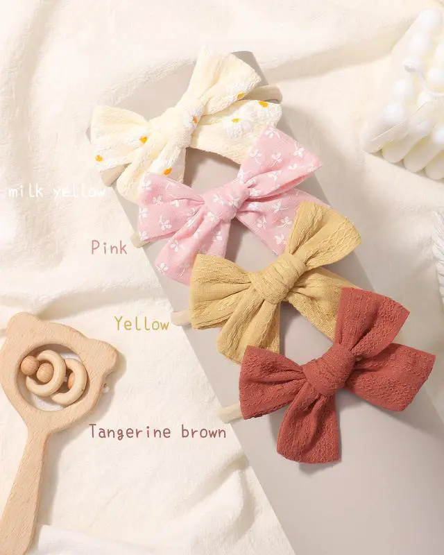 Alt view image 5 of 7 - 10PCS Baby Girls Headbands Hair Bows