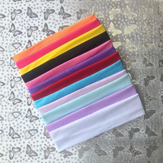 Alt view image 4 of 5 - 12 Packs Soft Stretchy Elastic Headbands - Beauty Head Wraps and Hair Accessories for Women and Girls