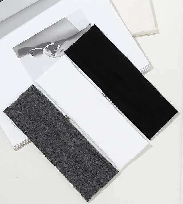 Alt view image 5 of 7 - Multicolor Soft Fabric Headbands for Women - Elastic Non-Slip Head Bands, Fashion School Hair Accessories, 9 Pack